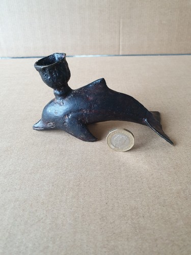 Bronze dolphin candlestick - a, candlestick?