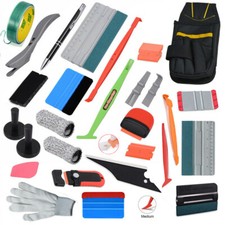 Pro Car Vinyl Wrap Window Tint Tools Squeegee Felt Kit PPF Install Tape Sticker
