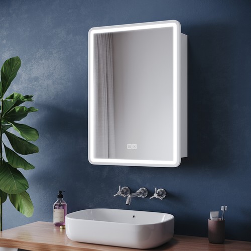 White bathroom led mirror - led,