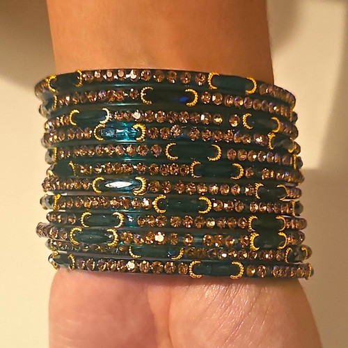 Kashmiri gold tone bangles - kashmiri,