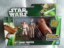 Star Wars 3.75 MTT Droid Fighter Battle Droid Obi Wan Kenobi Set Hasbro Excellen