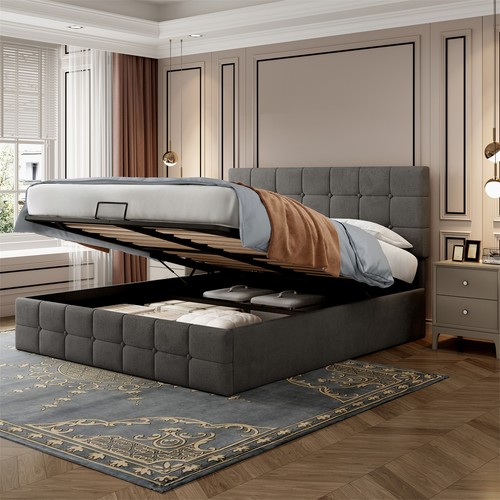 Upholstered ottoman bed 4ft6 - bed,