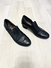 Gabor Shoes Sherbert Black Boots Shoes Leather High Cut Zip Fastening UK 6.5 VGC