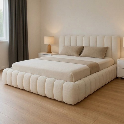 Luxury cloud teddy boucle bed - cloud,