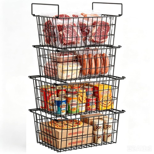 Freezer organizer bins - bins,, large