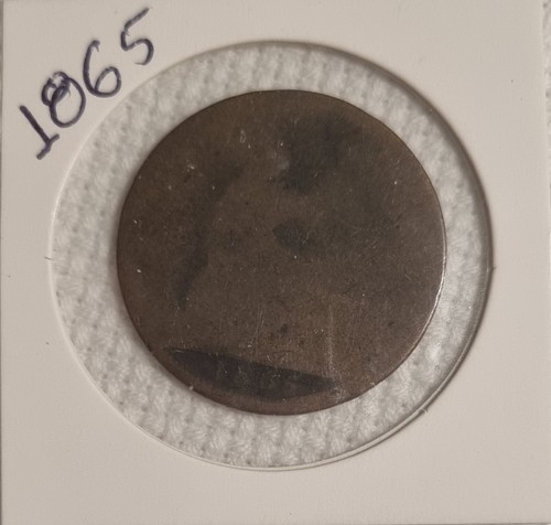 1865 victoria one penny - penny, bronze