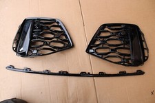 AUDI RS3 8Y FRONT LEFT AND RIGHT CENTRE BUMPER AIR DUCT GRILLES BLACK GENUINE NE