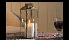 Tall Brass Lantern Nkuku Maro