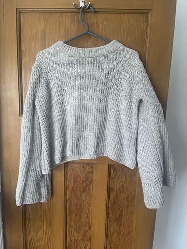 Mango flared sleeve - mango, grey