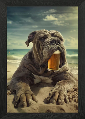 Neapolitan mastiff beer - beer, framed