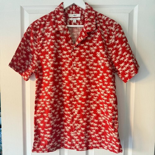 Cuban collar resort shirt - m&s,