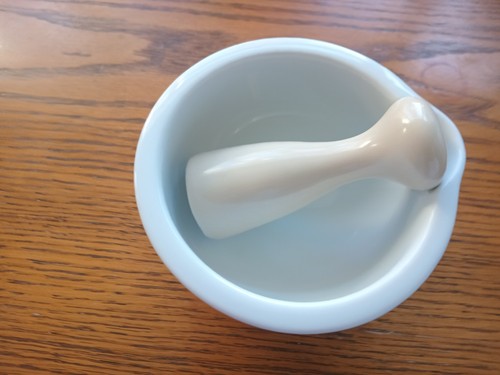Stoneware mortar and pestle - mortar,