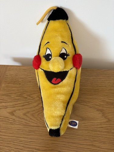 Vintage yellow banana plush - banana,