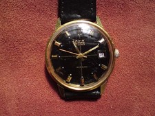 Swiss Avia Olympic 17 Jewels Black Date Incabloc Antimagnetic waterproof Watch