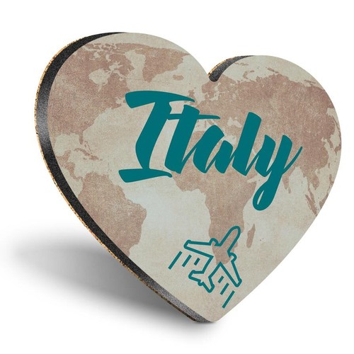 Heart mdf coaster - heart, world