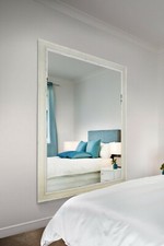 Large Cream Mirror Distressed