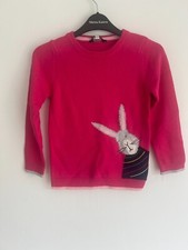 Girls Joules Jumper Age 4 & 7 Geegee Knitted Pink Bunny Rabbit NEW FREEPOST OO61