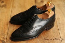 Crockett & Jones London Black Leather Oxford Brogue Shoes Men's UK 7 F US 8