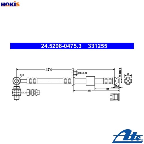 Brake hose 5298 0475 for - 24.5298-0475.3,
