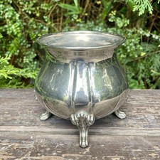 Antique Silver Cauldron Pagan Alter Ornate Spell Pot Wicca Smudge Bowl Witch