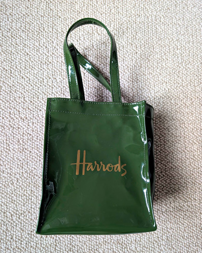 Harrods green patent - harrods, small