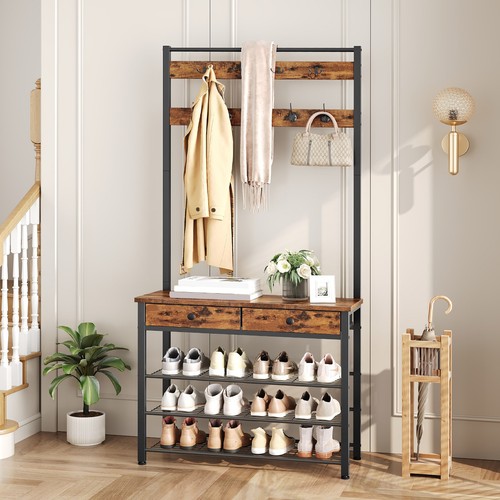 Coat and shoe - coat, rack