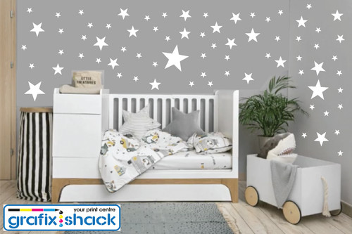 Star wall stickers mixed - star, size