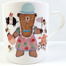 Bear Beekeeper Mug Bees Skep Flying Pig Pennsylvania Dutch Folk Art Distlefink
