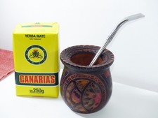 Wooden Mate Gourd + Straw +