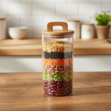 Large Round Glass Jar with