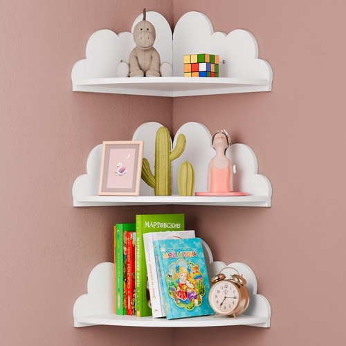 Cloud floating corner shelves - cloud,