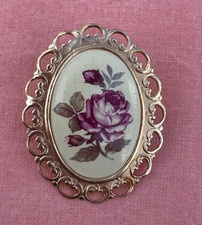 Vintage Brooch Openwork Oval