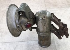 AN ANTIQUE ‘LUXOR’ CARBIDE BIKE / MOTORCYCLE LAMP CIRCA 1900 ORIGINAL GLASS