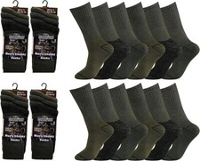 12 Pair Mens Military Army Socks Combat Patrol Thermal Boots Work Sock Size 6-11