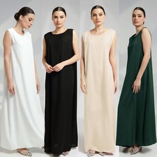Plain Abaya Maxi Dress Women