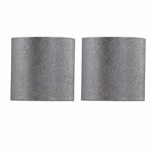 Set of 2 Grey Glitter 15cm Easy Fit Ceiling Light Shade Pendant Lightshades