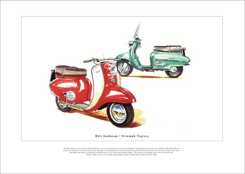 Fine art print depicting - fine, bsa