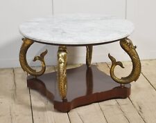 Marble and gilt metal dolphin coffee table