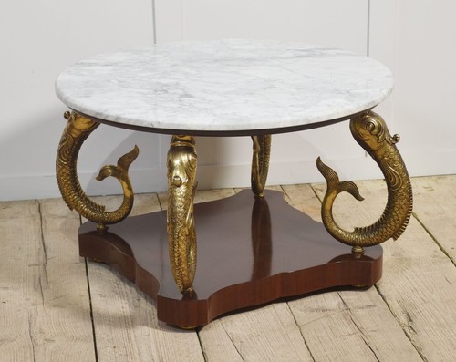 Marble and gilt metal - , dolphin