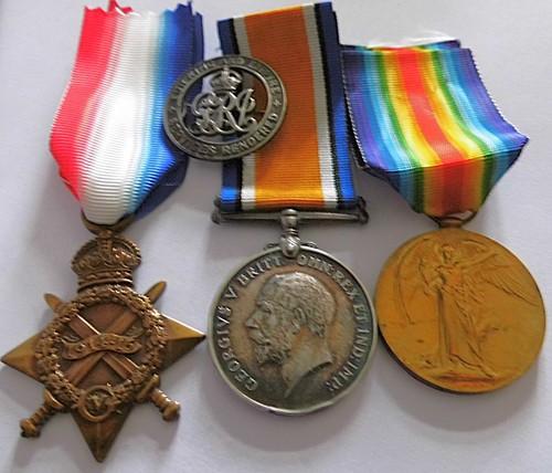 Ww1 trio medals war - ww1,
