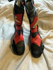 Alpinestars SMX Plus Motorcycle Boots Black & Red Colorway Men's Size UK 9