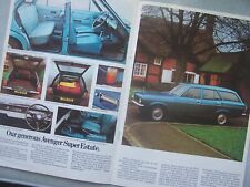 1972 DE LUXE SUPER 1250 1500 HILLMAN AVENGER ESTATE UK MARKET CAR SALES BROCHURE