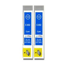 2 Cyan Ink Cartridges non-OEM