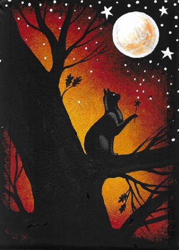 Aceo print painting ryta - print,