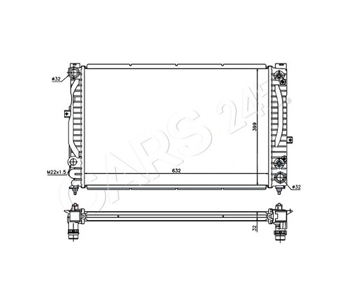 Radiator fits skoda superb - radiator,