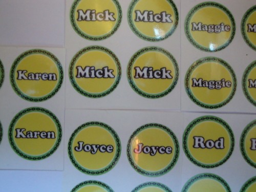 Lawn bowls stickers 1 - 16,