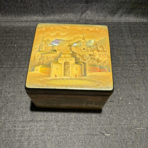 Vtg russian lacquer miniature - ,
