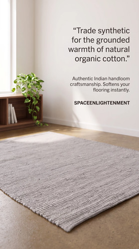 Grey cotton rug large indian - cotton,