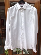 Mens White Business Shirt Size 17” (slim Fit) By Taylor & Wright