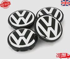 Set of 4 VW 56mm Alloy Wheel Centre Caps Volkswagen Golf Polo 1J0601171